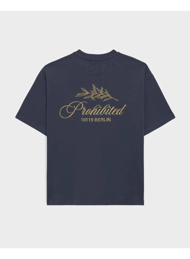Prohibited Deep Blue PB Leaf Tee  | Best Price UAE