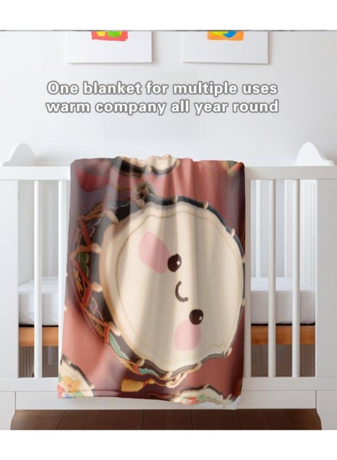 عام بطانية رقيقة من الفانيلا الكرتونية للأطفال والرضع (دافئة ومريحة، ومناسبة للنوم والألعاب) 70 سم * 100 سم - Image 5