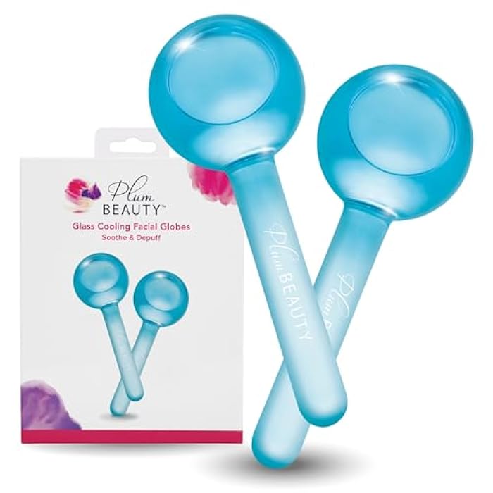 Plum Beauty Facial Ice Globes - Cooling Massage Tools for Refreshing Skincare Routine, Enhances Self Care, Reduces Puffiness - Set of 2 - Image 1