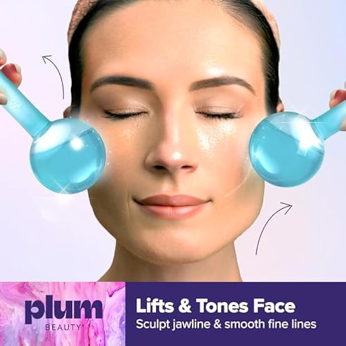Plum Beauty Facial Ice Globes - Cooling Massage Tools for Refreshing Skincare Routine, Enhances Self Care, Reduces Puffiness - Set of 2 - Image 5