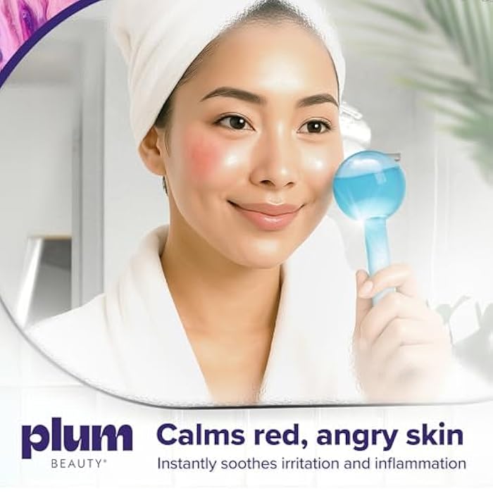 Plum Beauty Facial Ice Globes - Cooling Massage Tools for Refreshing Skincare Routine, Enhances Self Care, Reduces Puffiness - Set of 2 - Image 3