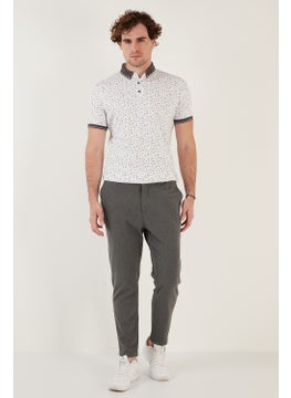 Buratti Cotton Blended Patterned Slim Fit Polo T Shirt Men's T Shirt 646B3270  - Image 3