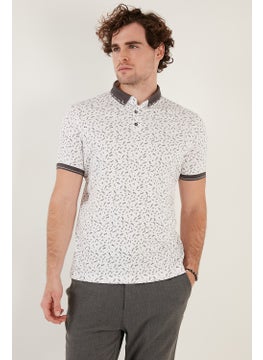 Buratti Cotton Blended Patterned Slim Fit Polo T Shirt Men's T Shirt 646B3270  - Image 2