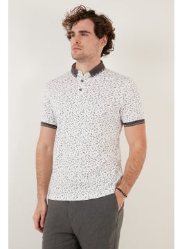 Buratti Cotton Blended Patterned Slim Fit Polo T Shirt Men's T Shirt 646B3270  - Image 4