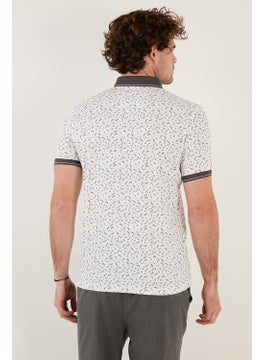Buratti Cotton Blended Patterned Slim Fit Polo T Shirt Men's T Shirt 646B3270  - Image 5