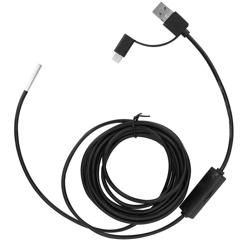 3.9mm High Definition Endoscope with Adjustable LED Lights for TypeC Mobile Phone, Portable Industrial Endoscope for Water Sink Pipe Inspection (5 Meters Soft Cord) - Image 1