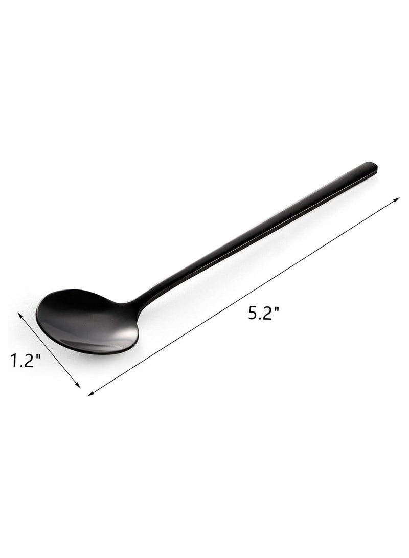 Oasisgalore 12 Pieces Espresso Spoons Stainless Steel, 5 Inch 304 Stainless Steel Mini Coffee Teaspoons Set, Small Tea Spoons Table Spoon  for Sugar Dessert Cake Ice Cream Soup Antipasto Cappuccino - Image 2