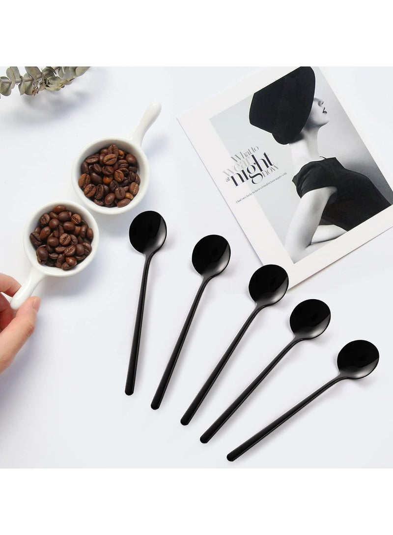 Oasisgalore 12 Pieces Espresso Spoons Stainless Steel, 5 Inch 304 Stainless Steel Mini Coffee Teaspoons Set, Small Tea Spoons Table Spoon  for Sugar Dessert Cake Ice Cream Soup Antipasto Cappuccino - Image 3