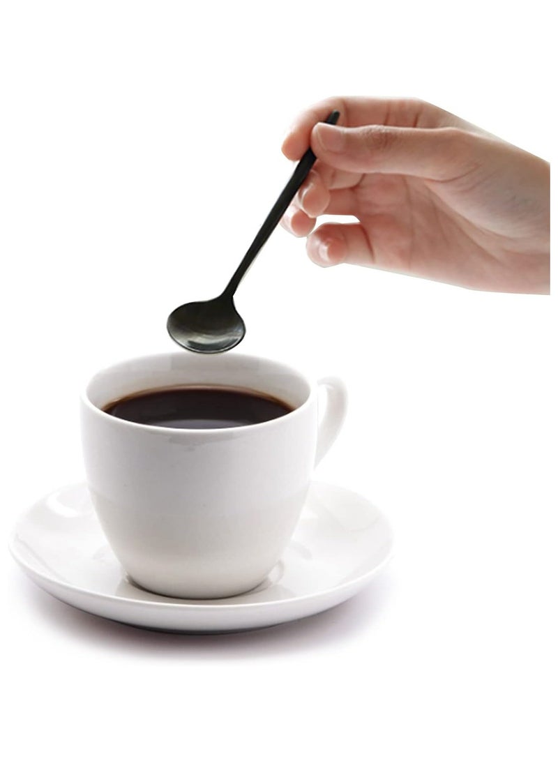 Oasisgalore 12 Pieces Espresso Spoons Stainless Steel, 5 Inch 304 Stainless Steel Mini Coffee Teaspoons Set, Small Tea Spoons Table Spoon  for Sugar Dessert Cake Ice Cream Soup Antipasto Cappuccino - Image 5
