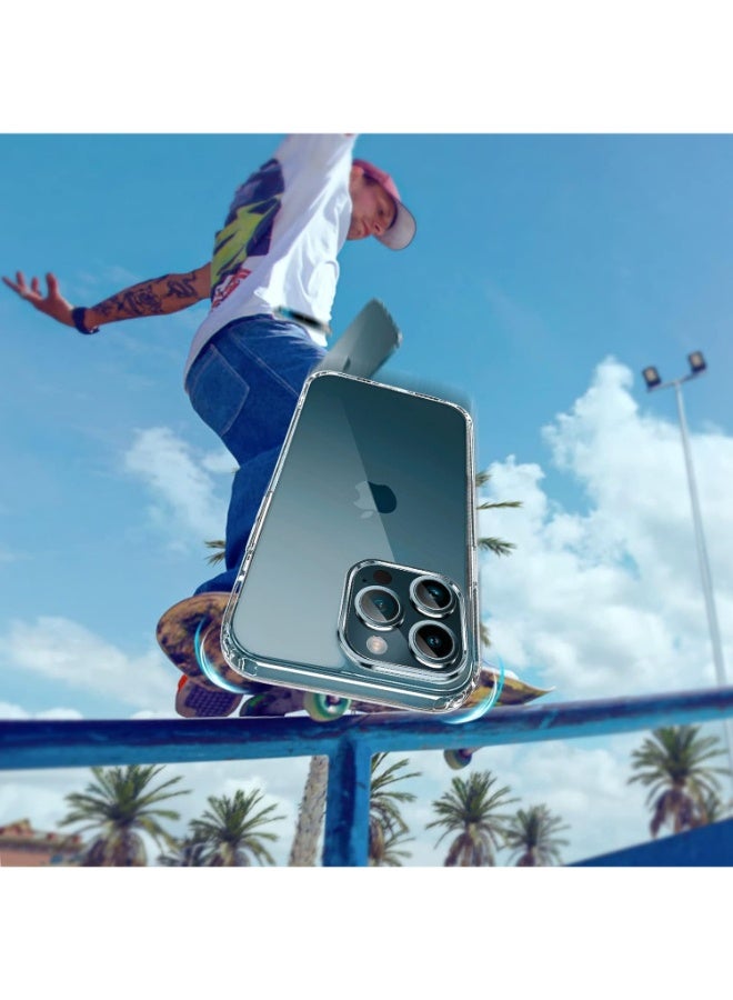 جراب لموبايل ايفون 12 برو ماكس (iPhone 12 Pro Max) حماية كاملة للهاتف و لعدسة الكاميرا خفيف الوزن بلمسة نهائية كرستالي من البولي بروبيلين - شفاف رفيع للغاية 0.35 ملم - Image 4