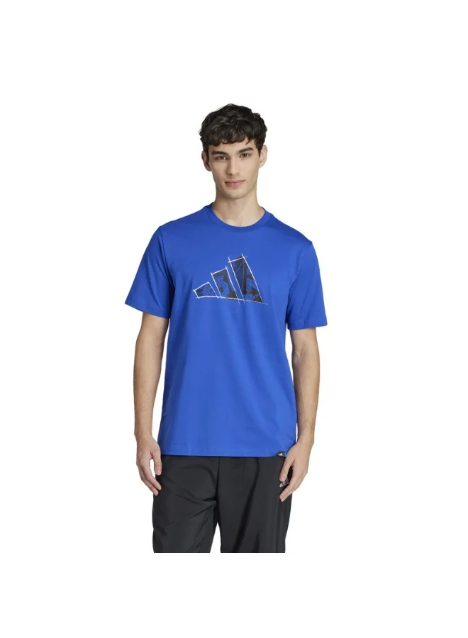 Adidas Adidas M Photo Logo T Blue Graphic Tee (Short Sleeve) T-Shirts For Men