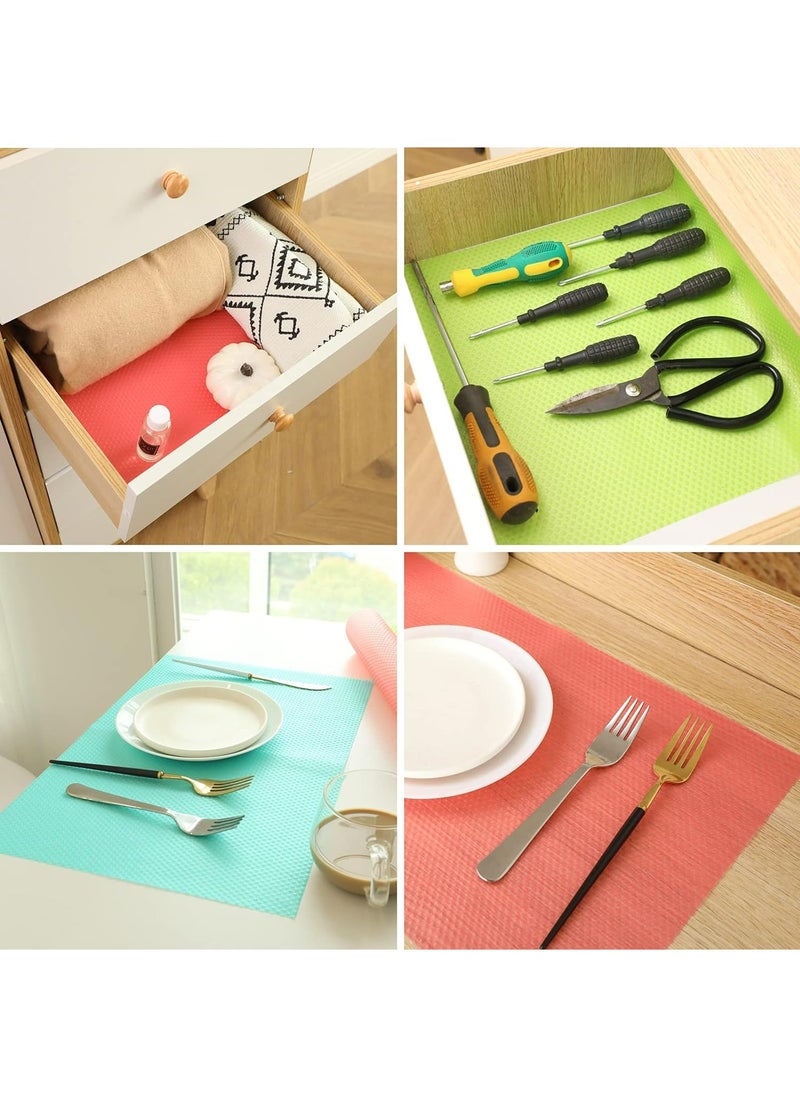 MODERN HOME - 4 Pieces Refrigerator Liners for Shelves, Washable Refrigerator Mats, Kitchen Cover Pads for Shelves, Cupboard, Freezer, Table Mat And Cabinet - Image 1
