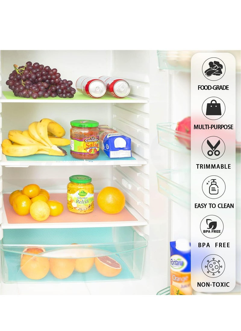 MODERN HOME - 4 Pieces Refrigerator Liners for Shelves, Washable Refrigerator Mats, Kitchen Cover Pads for Shelves, Cupboard, Freezer, Table Mat And Cabinet - Image 1