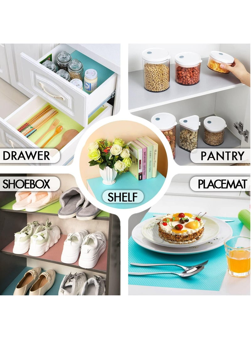 MODERN HOME - 4 Pieces Refrigerator Liners for Shelves, Washable Refrigerator Mats, Kitchen Cover Pads for Shelves, Cupboard, Freezer, Table Mat And Cabinet - Image 1