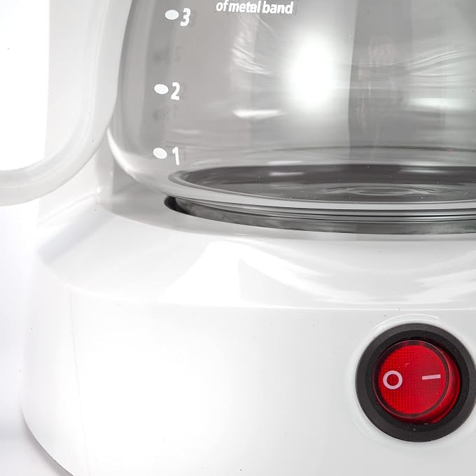 Dominion 4-Cup Coffeemaker Compact Coffee Pot Brewer Machine, Quiet Operation with On / Off LED Indicator Light, Convenient Cord Storage and Auto Pause Feature, Easy Anti-drip Coffeemaker with Coffee - Image 3