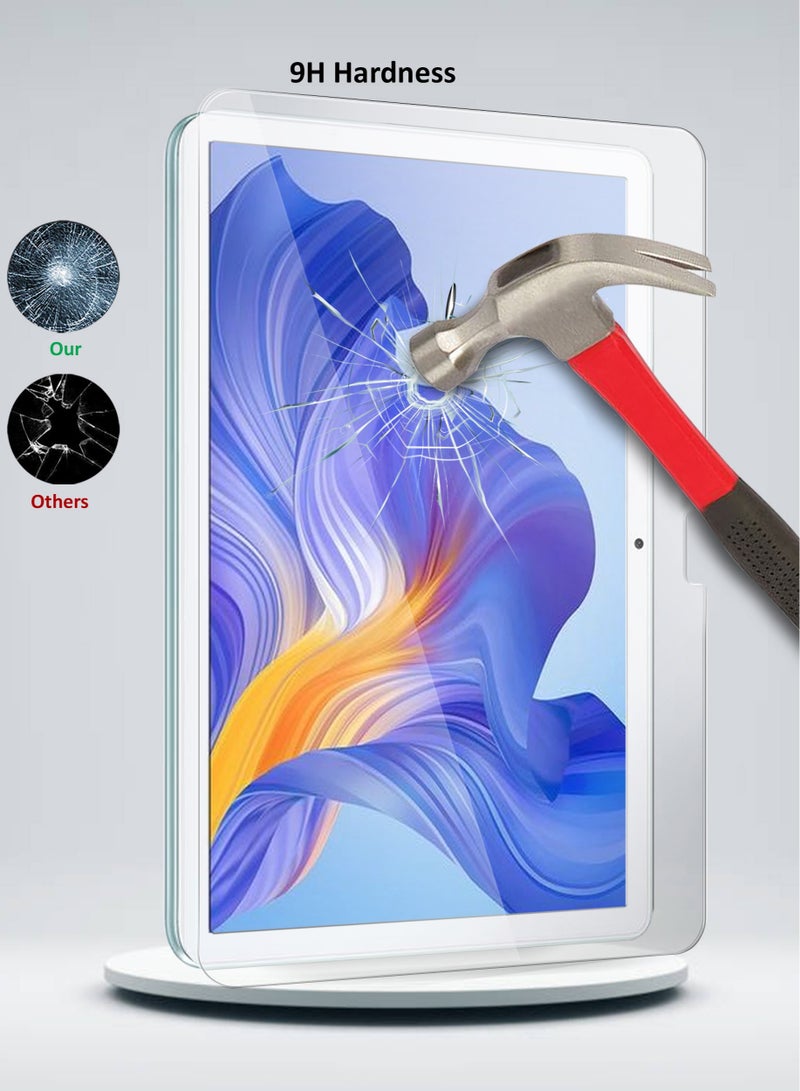دبليو تيك واقي شاشة زجاجي بحواف منحنية بغطاء كامل من سلسلة بريميوم هونر باد X8 2022 10.1 بوصة / هونر باد X8 لايت 2022 9.7 بوصة شفاف - Image 3