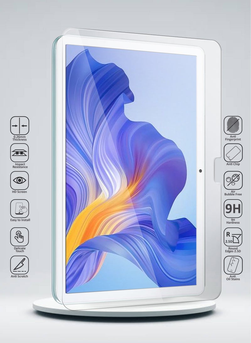 دبليو تيك واقي شاشة زجاجي بحواف منحنية بغطاء كامل من سلسلة بريميوم هونر باد X8 2022 10.1 بوصة / هونر باد X8 لايت 2022 9.7 بوصة شفاف - Image 2