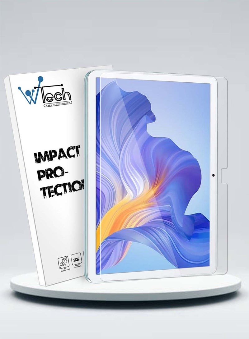 دبليو تيك واقي شاشة زجاجي بحواف منحنية بغطاء كامل من سلسلة بريميوم هونر باد X8 2022 10.1 بوصة / هونر باد X8 لايت 2022 9.7 بوصة شفاف - Image 1