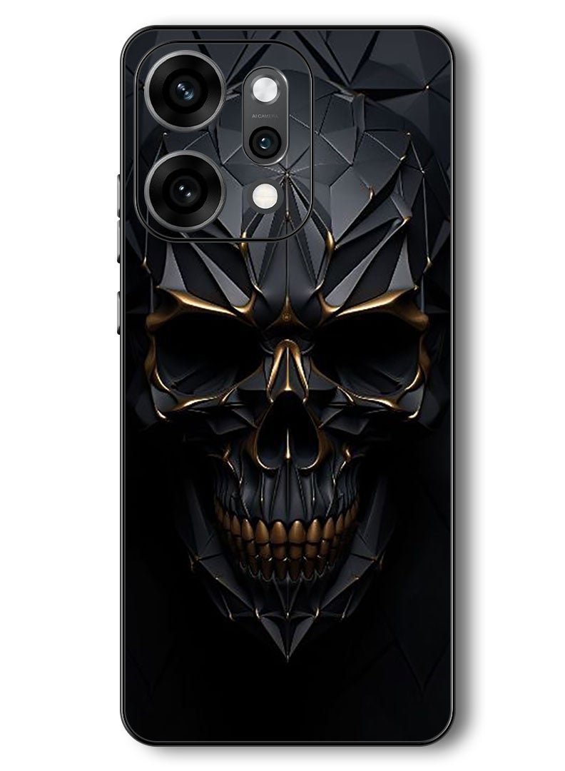 Theodor Case Compatible with Oppo Reno 14 Pro 6.83 Inch Protection Shockproof Bumper Cover Skull Art - Image 1
