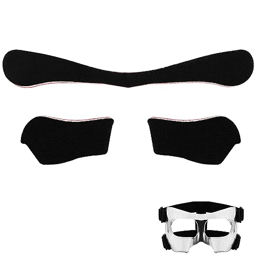 Liliful Basketball Face Mask Pads Guard Nose Pad for Broken Nose Football Shield Face Mask Replacement Padding Black Liner Pad Sports Protection Impact Ball Softball Football Youth Adults Men Women - Image 1