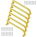 Purife 17 Inch 6 Pieces Yellow Metal Safety Handles for Outdoor Playground Accessories Playset Handles Swing Sets Attachment Grab Bars Indoor Kids Monkey Bar for Playhouse Treehouse Jungle Gym - Image 3