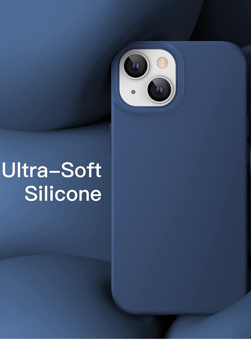 Silicone Case for iPhone 14 6.1-Inch, Silky-Soft Touch Full-Body Protective Phone Case, Shockproof Cover with Microfiber Lining (Cobalt Blue) - Image 2