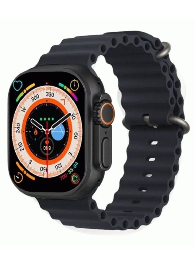 AROAQ T10 Ultra Smart Watch with 2.09-Inch HD Full Touch Display, Bluetooth Calling, Multi-Sport Modes, Sleep & Heart Rate Monitor, 300mAh Battery, IP67 Waterproof – Compatible with Android & iOS - Black - Image 1