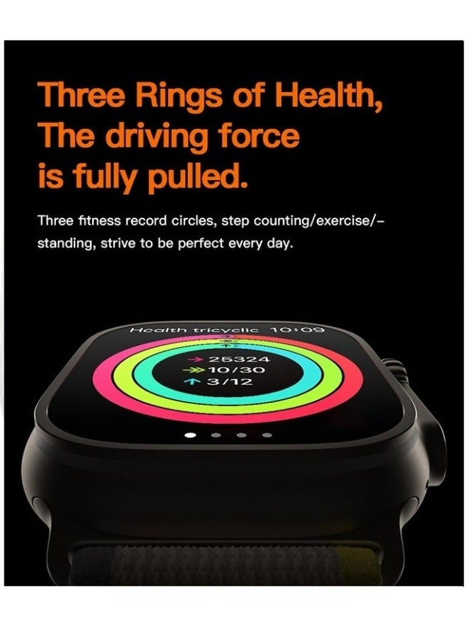 AROAQ T10 Ultra Smart Watch with 2.09-Inch HD Full Touch Display, Bluetooth Calling, Multi-Sport Modes, Sleep & Heart Rate Monitor, 300mAh Battery, IP67 Waterproof – Compatible with Android & iOS - Black - Image 5