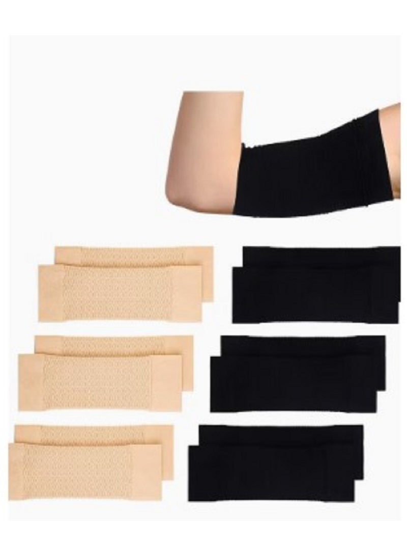 Generic Arm Slimming Wrap, Arm Compression Sleeves, Arm Elasticity, Arm Fat Loss, Fitness Sports Arm Shapers, Body Shaper Helper, Suitable for Women Girls Weight Loss, Beige + Black  - Image 2