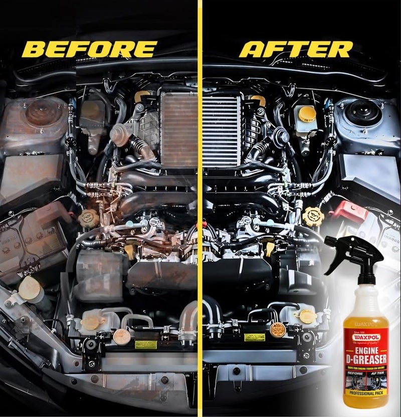 Waxpol Engine Degreaser & Cleaner 1L | Quick-Clean Oil/Grease Remover | For Cars, Bikes, Trucks (Petrol/Diesel) | Garage Floor & Kitchen Chimney Filter Cleaner - Image 3