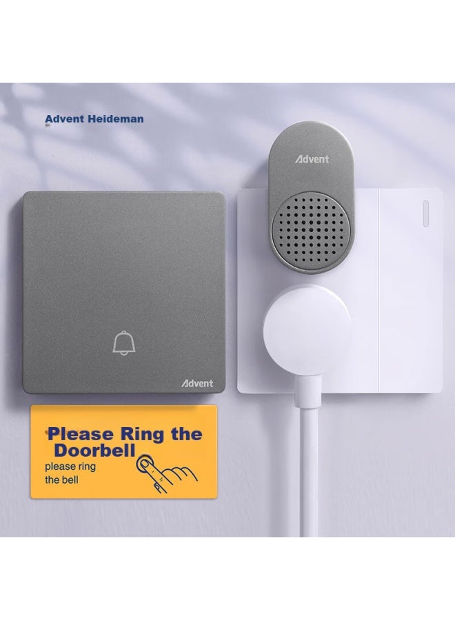 Advent Doorbell, No Battery Required, Self-powered, Wireless, Waterproof, Home Call Button, Fh861-313 - Image 1