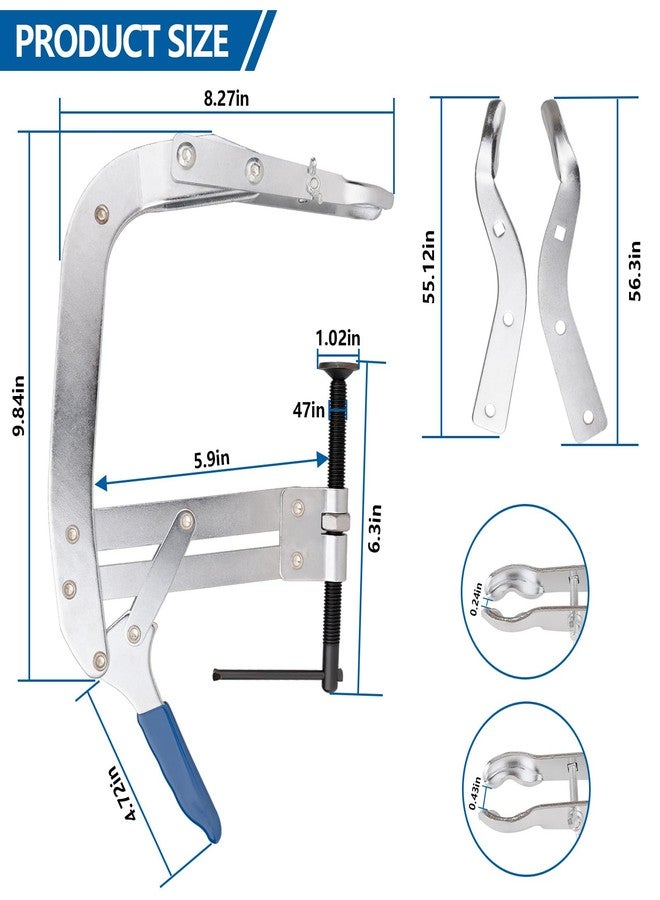 Ojtrtdr 8inch Valve Spring Compressor, Valve Spring Compressor Tools, Valve Compressor Tool, Multi-Function Spring Pulling and Dismantling Tool, Suitable for Most Cars - Image 2