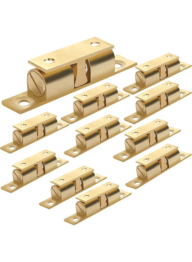 Bukela Closet Ball Pull Locks, Solid Brass Adjustable Double Ball Tension Roller Latches, Hardware Accessories for Cabinets, Cabinets, Closets, Drawers, Wardrobe Doors (10 Pcs) - Image 1