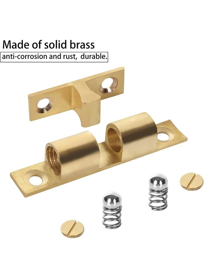 Bukela Closet Ball Pull Locks, Solid Brass Adjustable Double Ball Tension Roller Latches, Hardware Accessories for Cabinets, Cabinets, Closets, Drawers, Wardrobe Doors (10 Pcs) - Image 2