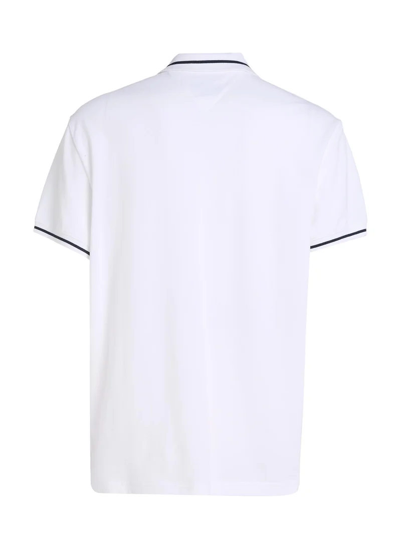 TOMMY JEANS Logo Regular Fit Tipped Polo