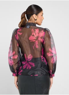 ELLA Sheer Button Down Shirt  - Image 2