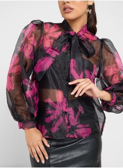 ELLA Sheer Button Down Shirt  - Image 3