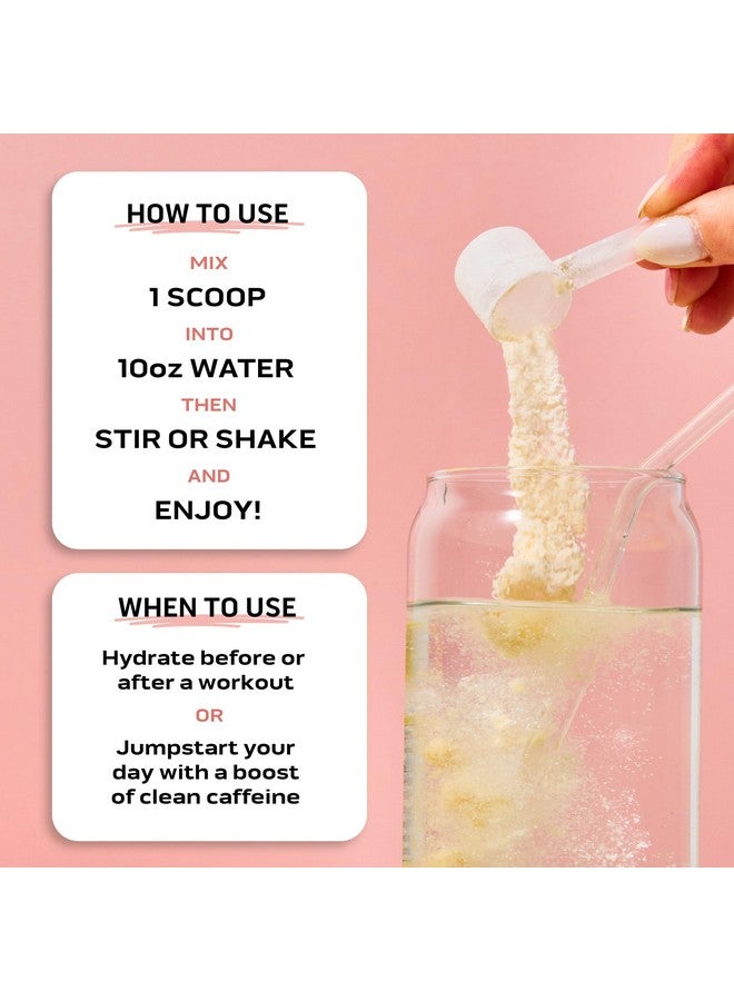 Ascent Clean Hydration + Energy Electrolytes Powder - 100Mg Caffeine, 400Mg Electrolytes, No Artificial Ingredients, Raspberry Lemonade 40 Servings