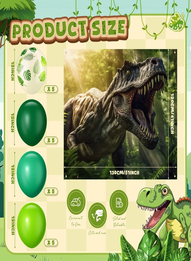 بانيلي مجموعة تزيين سيارات الهالوين من بانيلي، بتصميم ديناصور، مناسبة لتوزيع الحلوى في صندوق السيارة، تتضمن مجموعة تزيين سيارات الدفع الرباعي بتصميم ديناصور تيرانوصور، بالإضافة إلى لوازم حفلات خارجية قابلة للنفخ بتصميم ديناصور. - Image 3