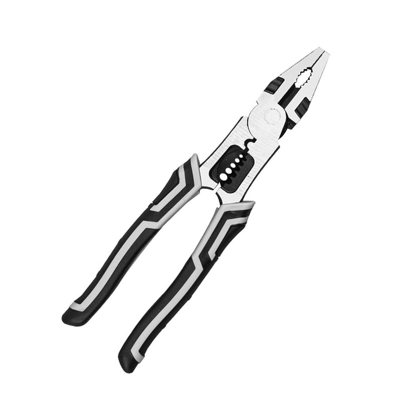 CRULAC 6in1 Multifunctional Combination Wire Plier Wire Stripper Gripper Cutter Crimper Antislip Handle Wrench - Image 1
