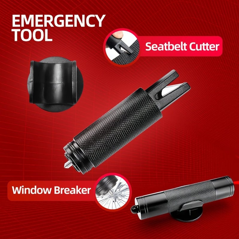Car Window Breaker Seat Belt Cutter Two In One Safety Hammer Multi Function Tool Golden - Image 2