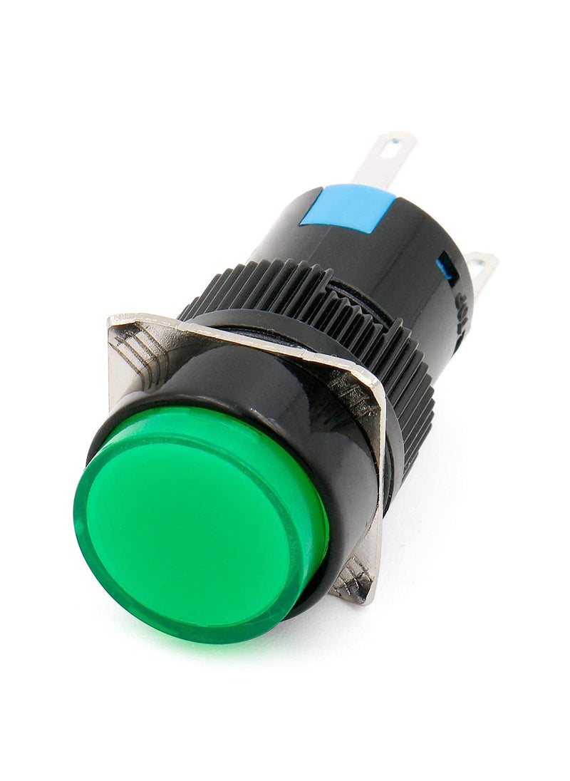 KAMCON KAMCON 16mm Push Button Switch Momentary Round Cap LED Lamp Red YellowBlueGreen Light DC 24V SPDT 5 Pin 1 Set of RBGY  - Image 2