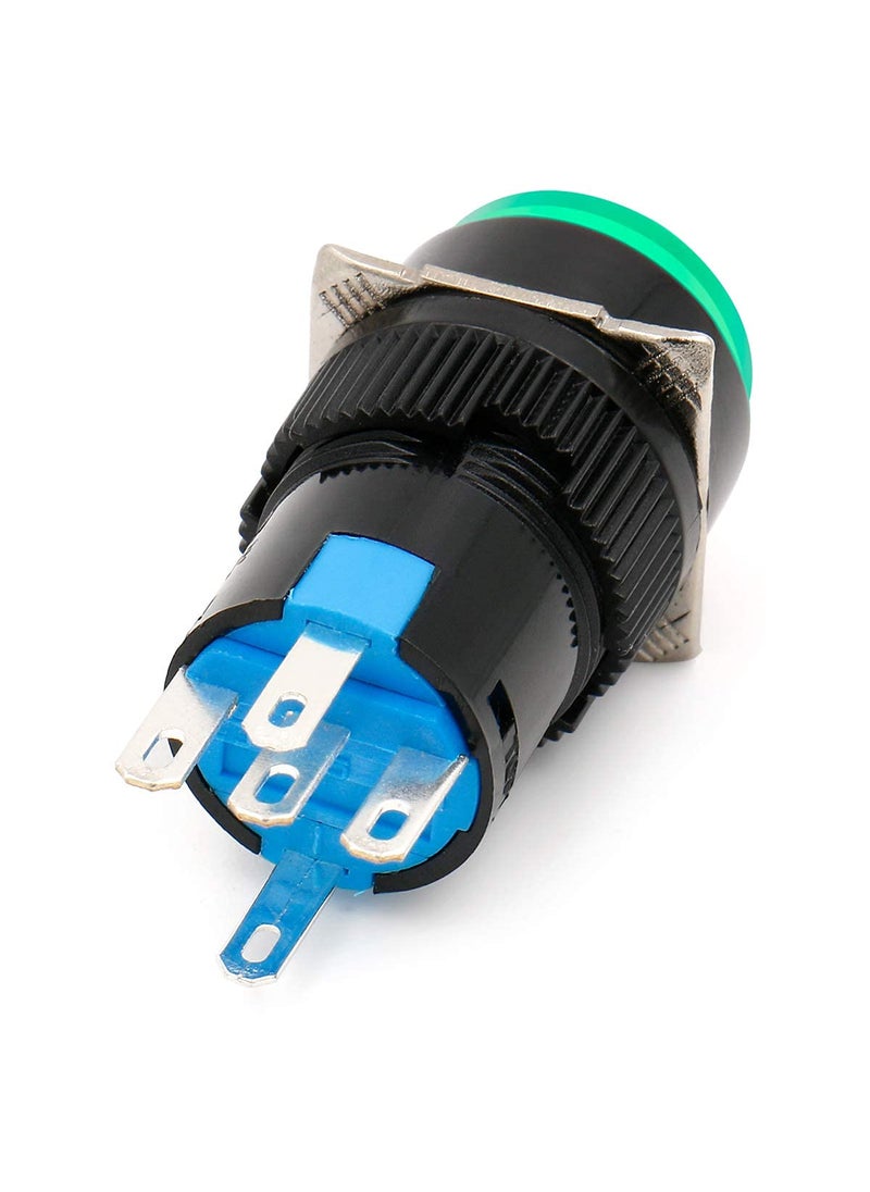 KAMCON KAMCON 16mm Push Button Switch Momentary Round Cap LED Lamp Red YellowBlueGreen Light DC 24V SPDT 5 Pin 1 Set of RBGY  - Image 3