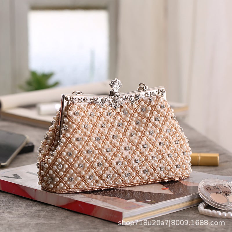 Chinese Style Niche Designer Chinoiserie Women'S Bag Cheongsam Handbag Evening Bag Pearl Bag 7566-01 - Image 5