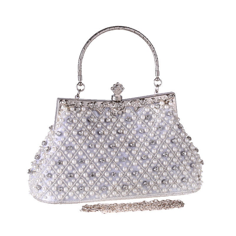Chinese Style Niche Designer Chinoiserie Women'S Bag Cheongsam Handbag Evening Bag Pearl Bag 7566-01 - Image 2