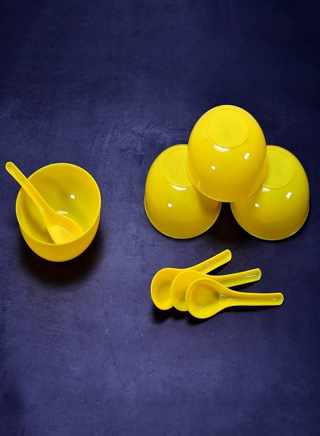VIRTUEV Soup Bowl Spoon Set Plastic for Kitchen & Home Use - Image 2