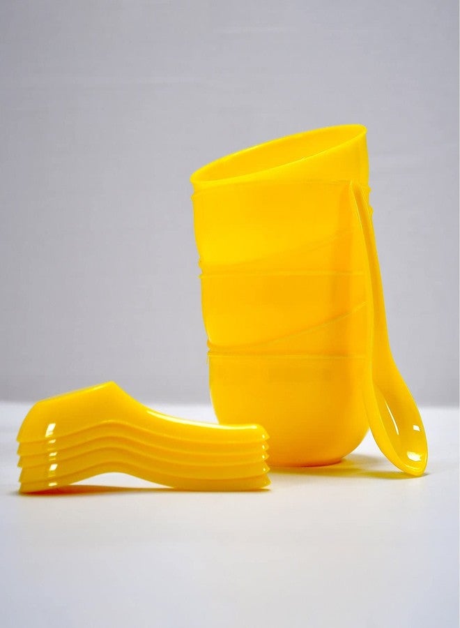 VIRTUEV Soup Bowl Spoon Set Plastic for Kitchen & Home Use - Image 4