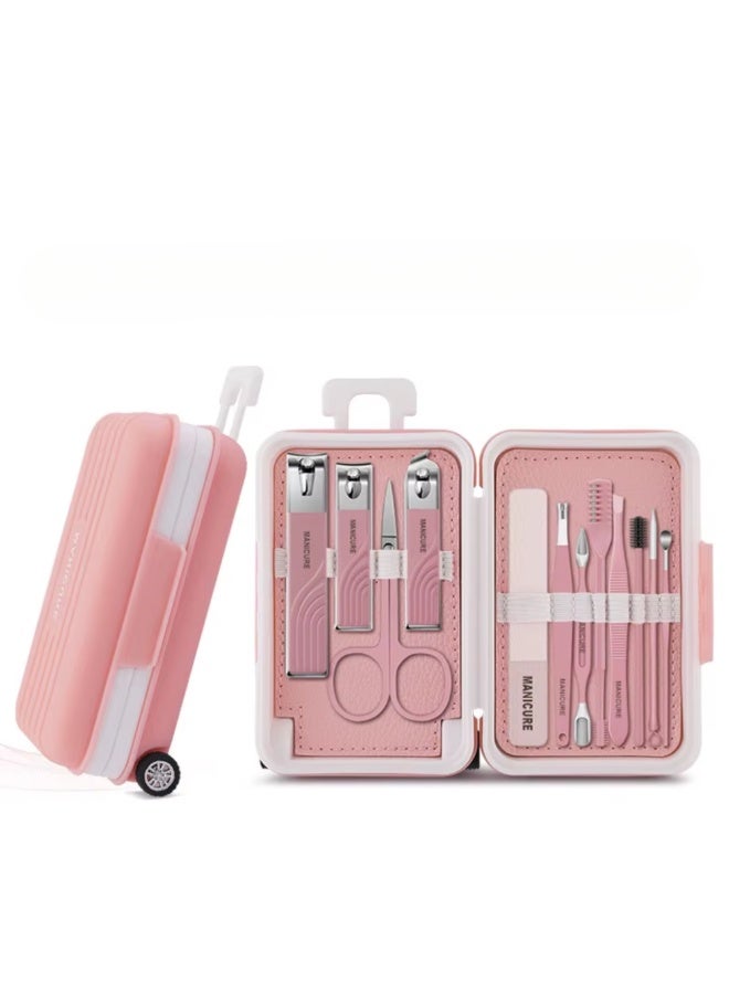 Twisoo 12-in-1 Stainless Steel Manicure Set – Portable Nail Clippers & Beauty Tools Kit with Plastic Case, Perfect for Home, Salon, Travel, Personal Care & Gift for Men & Women - Image 1