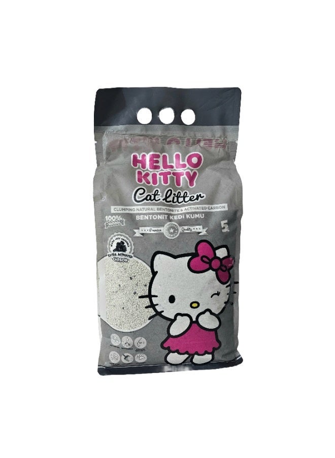 هالو كيتي بت فان هالو كيتي رمل قطط 5 لتر بالفحم النشط - Image 2