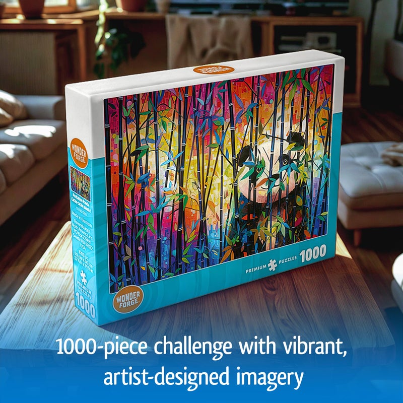 Wonder Forge Peekaboo Panda 1000 Piece Jigsaw Puzzle For Adults | Unique  Perfectly-Fitting Pieces | Fun  Vibrant Imagery |   Exclusive - Image 3